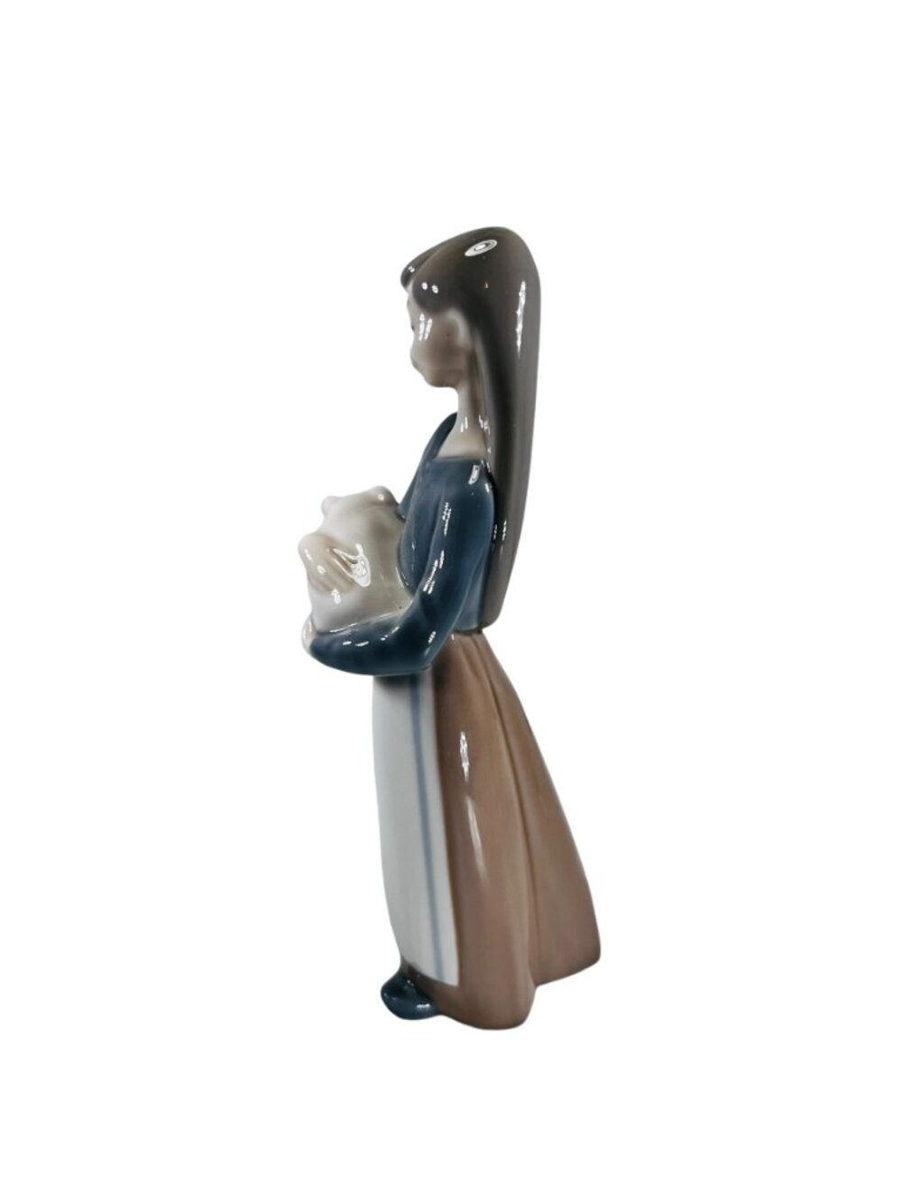 Lladró Figurine Young Girl With Pig 1977 Daisa Porcelain Collectible Sculpture - Picture 3 of 8